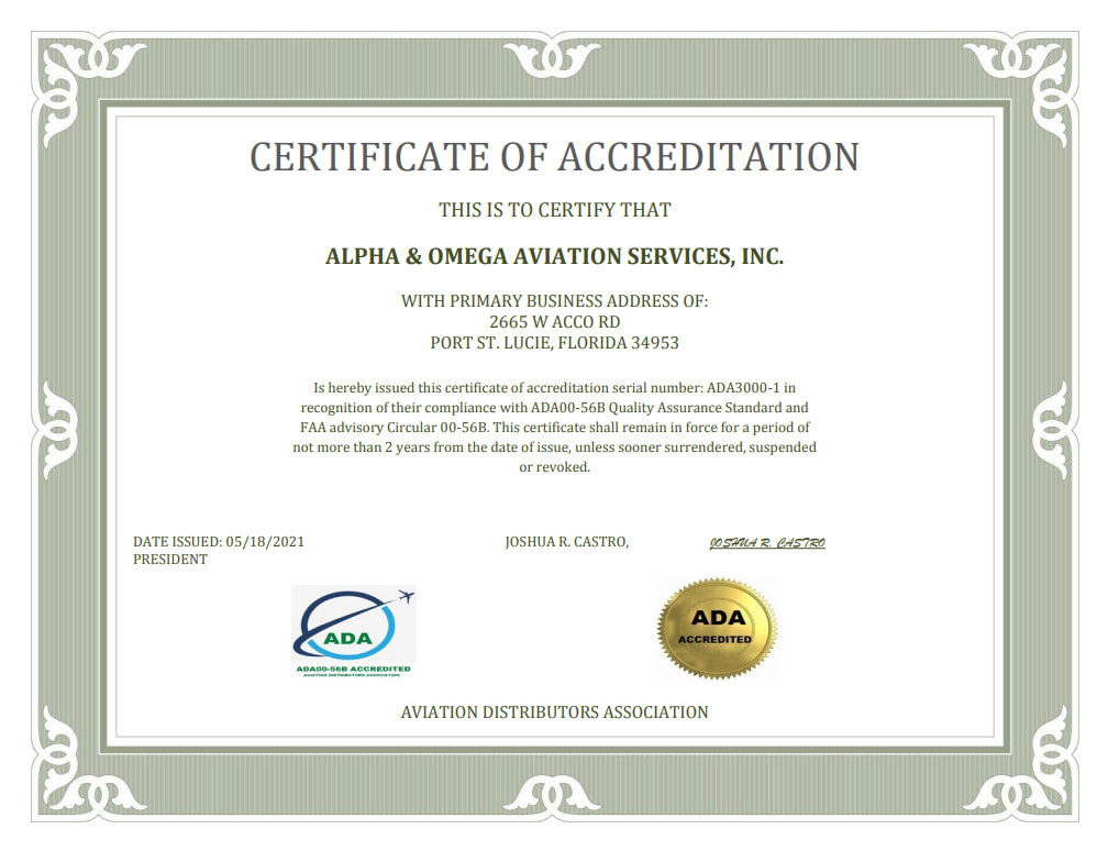 Certifications Alpha Omega Aviation